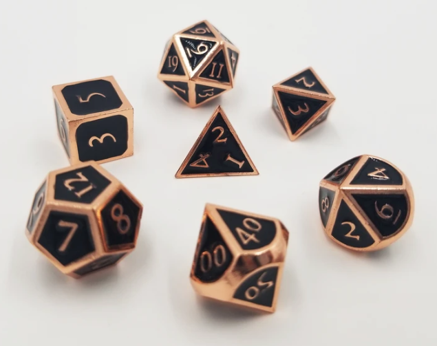 Copper Embossed Onyx RPG Set