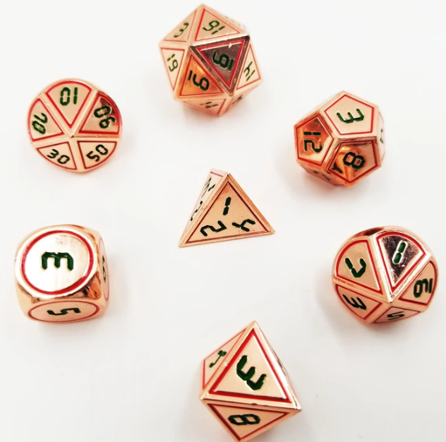 Digital Copper Red with Green RPG Set