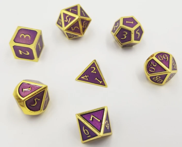 Gold Embossed Amethyst RPG Set