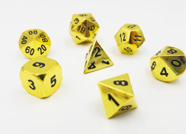 Etched Shiny Gold RPG Set