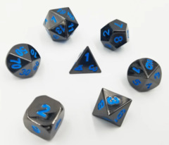 Midnight Metal Etched with Teal RPG Set