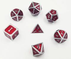 Silver Embossed Ruby RPG Set