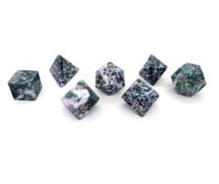 TREE AGATE 7 PIECE RPG DICE SET GEMSTONE