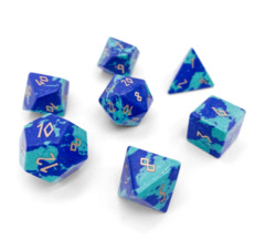 PHOENIX LAPIS 7 PIECE RPG DICE SET GEMSTONE