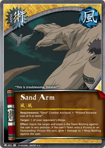 Sand Arm - J-551 - Rare - 1st Edition - Foil