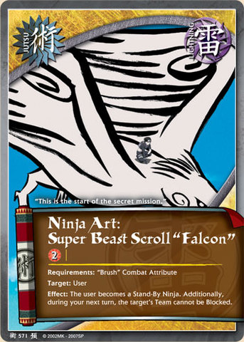 Ninja Art: Super Beast Scroll Falcon - J-571 - Common - 1st Edition - Foil