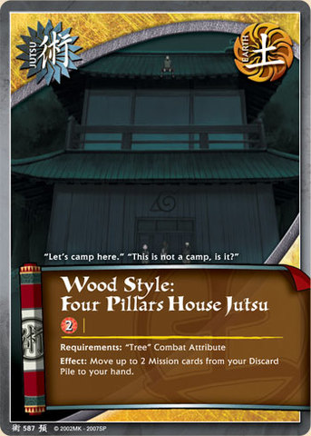 Wood Style: Four Pillars House Jutsu - J-587 - Common - 1st Edition - Foil