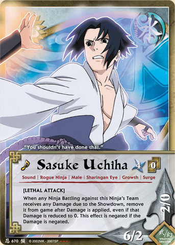 Sasuke Uchiha - N-670 - Super Rare - Unlimited Edition - Foil