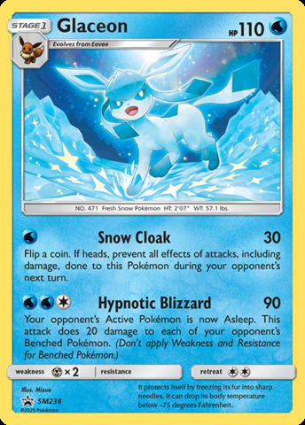 Glaceon - SM238 - SM Black Star Promo