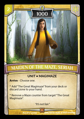 Maiden of the Maze, Seriah