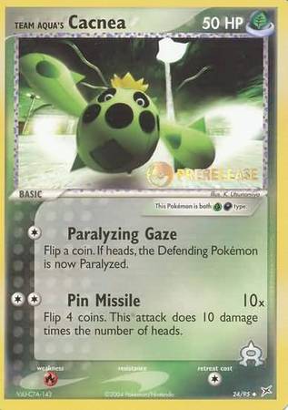 Team Aquas Cacnea - 24/95 - Prerelease Promo