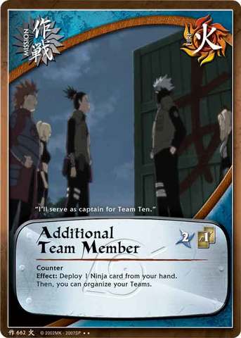 Additional Team Member - M-662 - Rare - 1st Edition - Foil