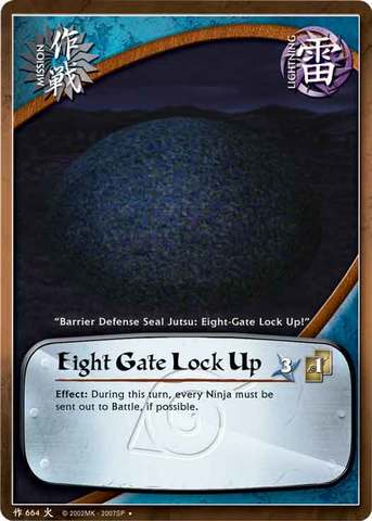 Eight-Gate Lock Up - M-664 - Uncommon - 1st Edition - Foil