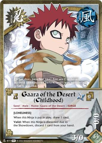 Gaara of the Desert (Childhood) - N-877 - Common - 1st Edition - Foil