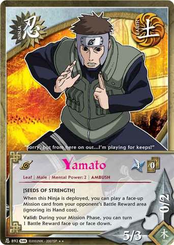 Yamato - N-892 - Rare - Unlimited Edition - Foil - Naruto CCG