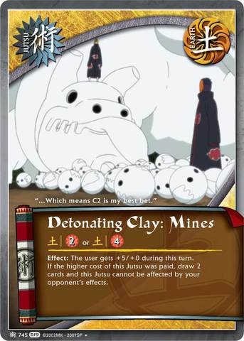 Detonating Clay: Mines - J-745 - Uncommon - 1st Edition - Foil