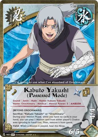 Kabuto Yakushi (Possessed Mode) - N-987 - Rare - Unlimited Edition
