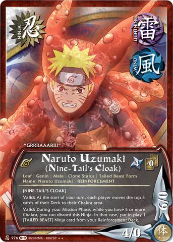 Naruto Uzumaki (Nine-Tails Cloak) - N-976 - Rare - Unlimited Edition