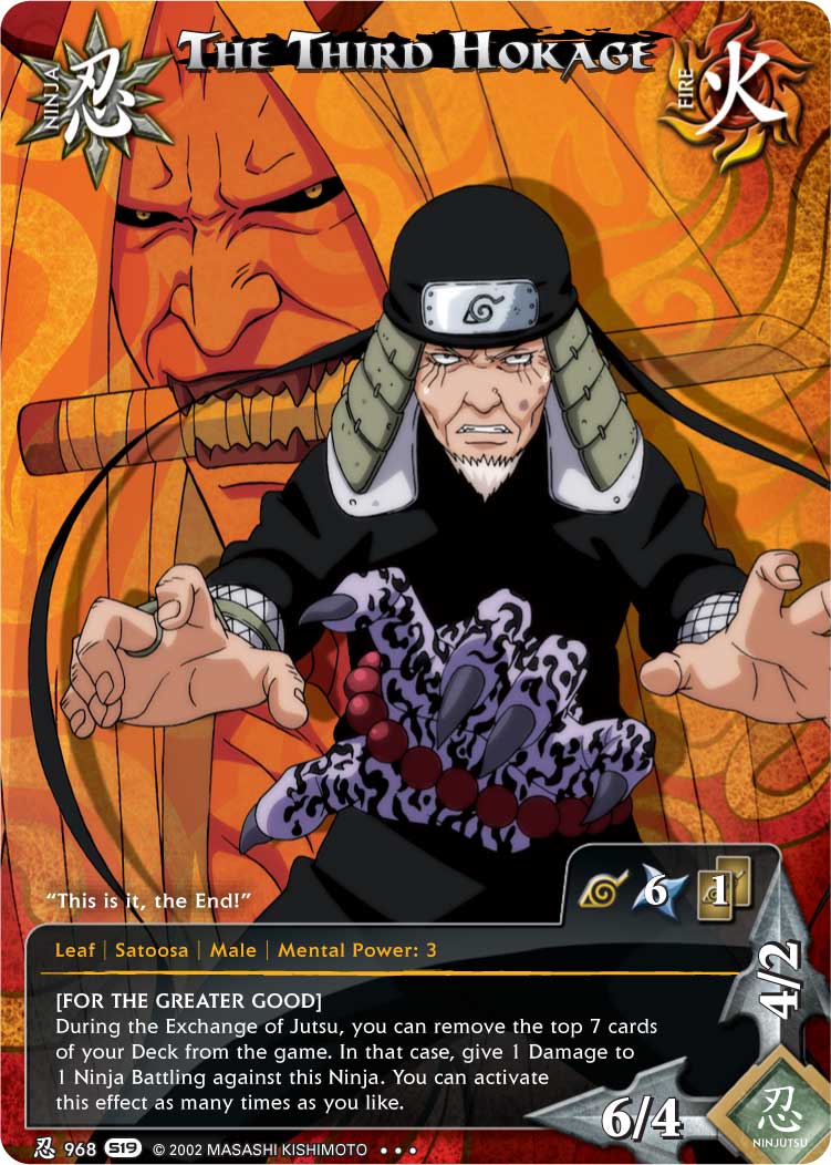 Naruto kayou Hiruzen BP CCG 9.5 on sale third hokage