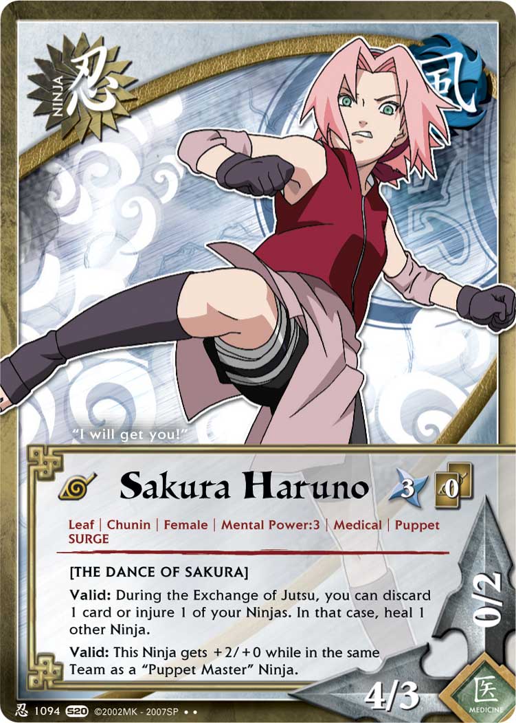 Sakura Haruno - N-1094 - Rare - Unlimited Edition - Naruto Singles » Tales  of the Gallant Sage - Pro-Play Games