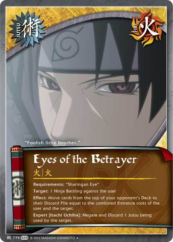 Eyes of the Betrayer - J-779 - Uncommon - Unlimited Edition - Foil