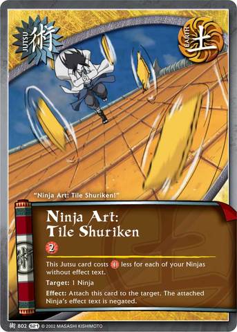 Ninja Art: Tile Shuriken - J-802 - Common - Unlimited Edition