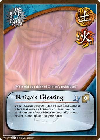 Raigos Blessing - M-749 - Uncommon - Unlimited Edition