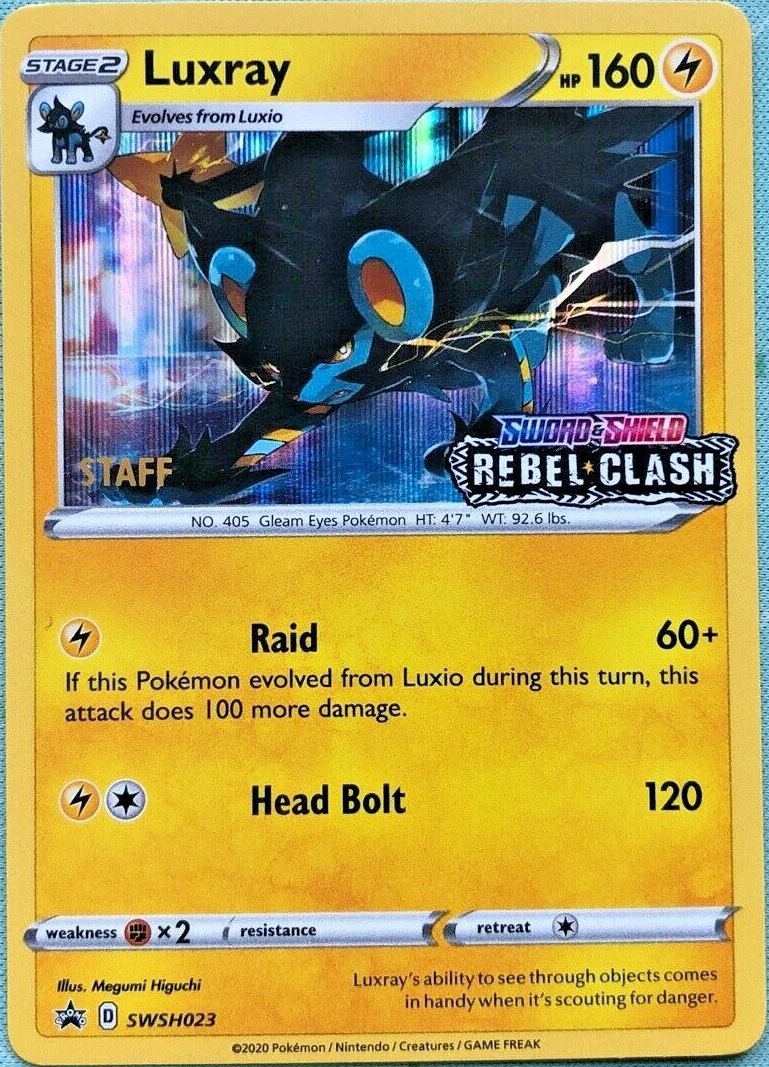 Luxray - SWSH023 - Staff Prerelease Promo