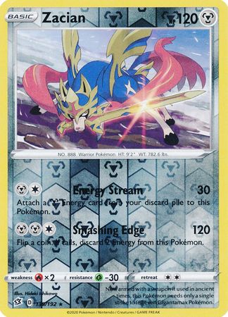 Zacian - 139/192 - Rare - Reverse Holo