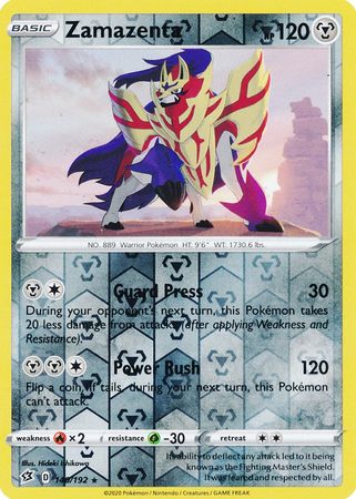 Zamazenta - 140/192 - Rare - Reverse Holo