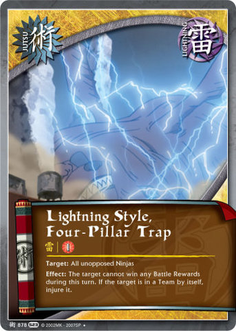 Lightning Style, Four-Pillar Trap - J-878 - - 1st Edition