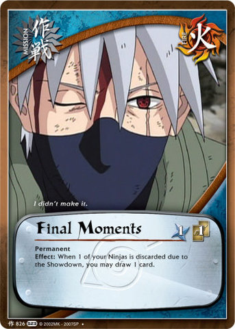 Final Moments - M-826 - - 1st Edition