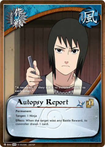 Autopsy Report - M-844 - - 1st Edition