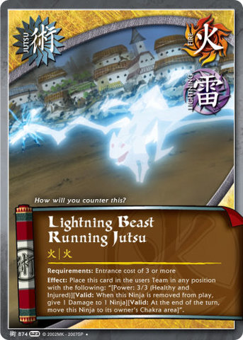 Lightning Beast Running Jutsu - J-874 - - 1st Edition - Foil