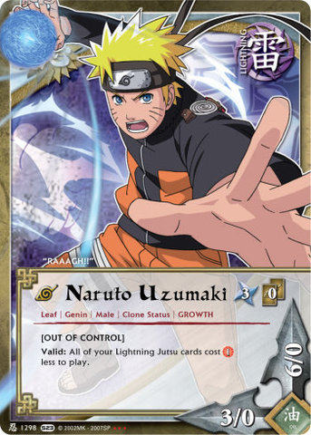 Naruto CCG S18 shops Naruto Uzumaki Super Rare Card