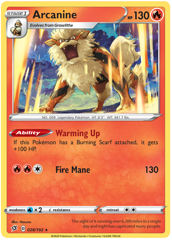 Arcanine - 028/192 - Rare