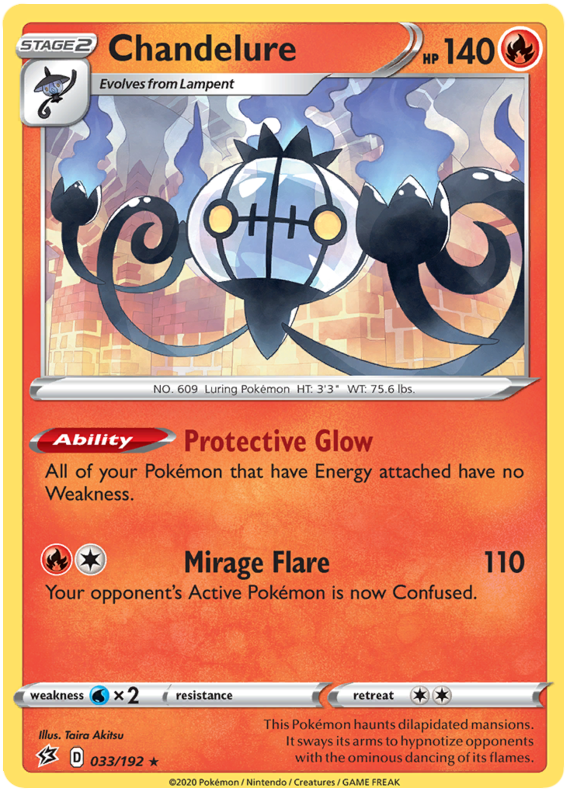 Chandelure - 033/192 - Holo Rare