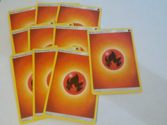 20 Basic Fire Energy Cards (Sun & Moon Series Design, Unnumbered)