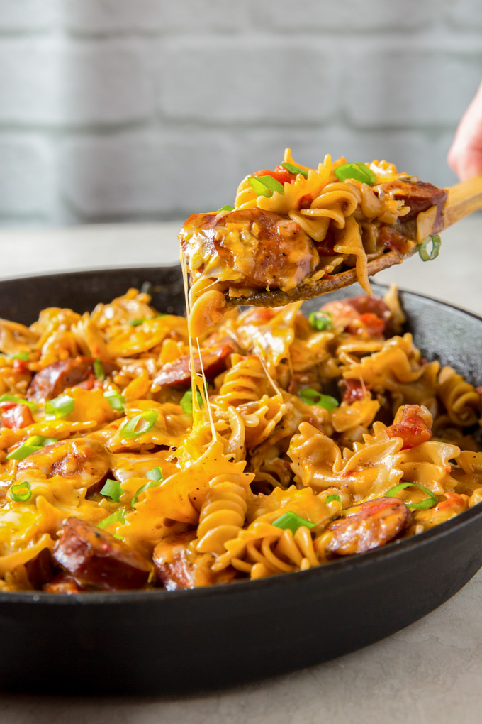Chessy One Pot Sausage Pasta
