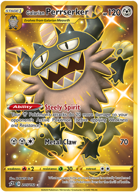 Galarian Perrserker - 205/192 - Secret Rare