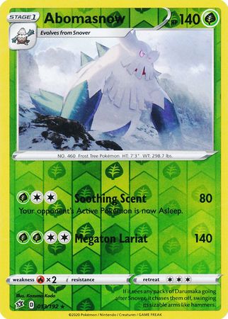 Abomasnow - 013/192 - Rare - Reverse Holo