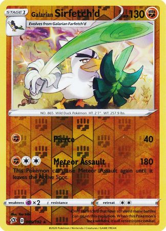 Galarian Sirfetchd - 095/192 - Reverse Holo Rare