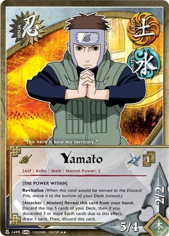 Yamato - N-1499 - Rare - Unlimited Edition - Foil - Naruto CCG 