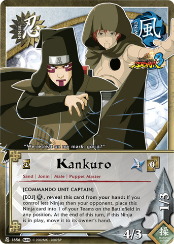 NARUTO ナルト トレーディングカード No.16 KANKUROU Kankuro - N-1656 - Common - Unlimited Edition - Naruto CCG