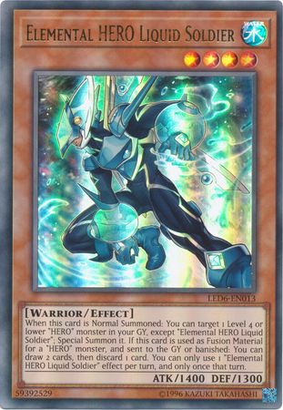 Elemental HERO Liquid Soldier - LED6-EN013 - Ultra Rare - Unlimited Edition