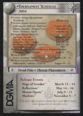 Tournament Schedule 2004 DGMA Card