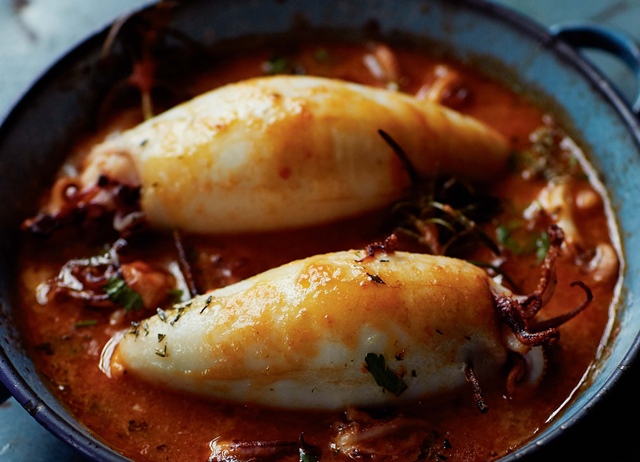 Stuffed calamari