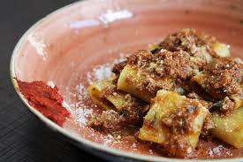 Paccheri with lamb ragu