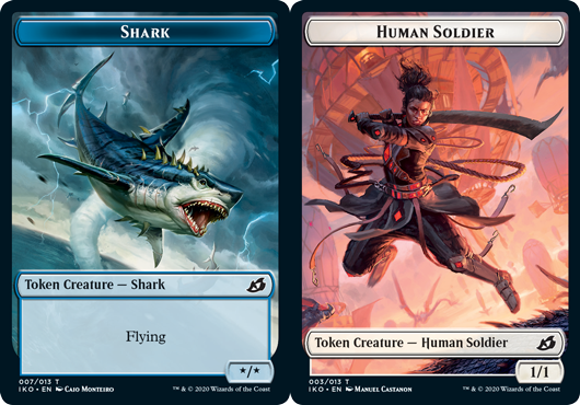 Shark Token // Human Soldier Token (003) - Foil