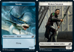 Shark Token // Human Soldier Token (004) - Foil